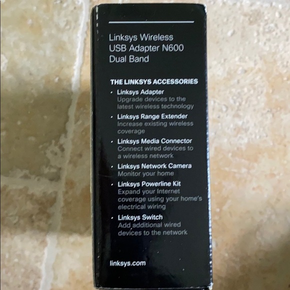 LINKSYS N600 DUAL BAND WIRELESS N USB ADAPTER box - Picture 5 of 5